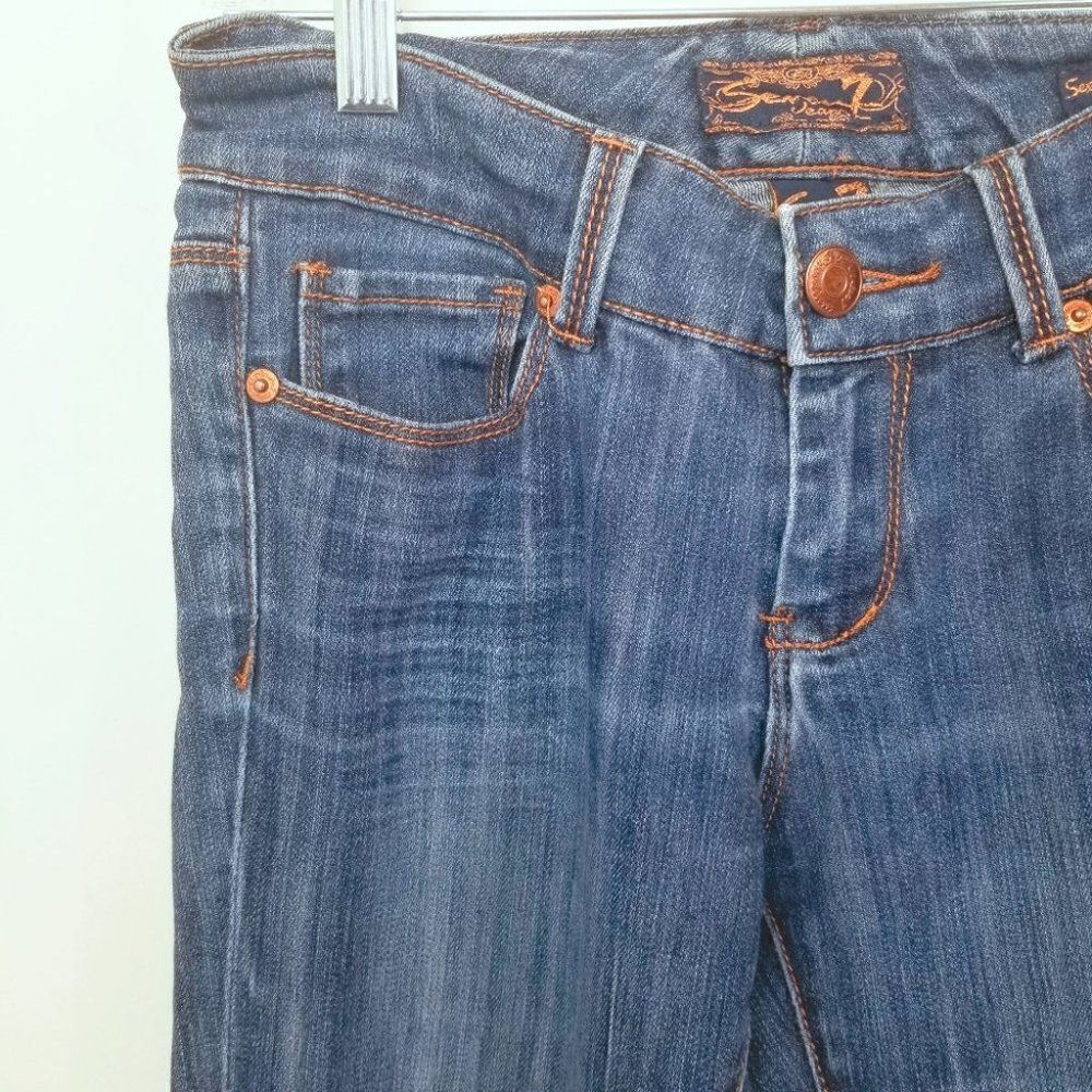 Seven7 Sexy Flare Jeans – Faded Indigo Wash 27 - Picture 2 of 7